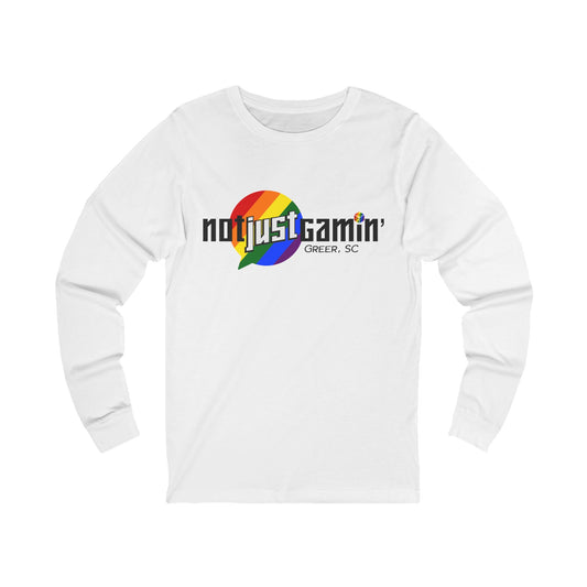 Not Just Gamin' Pride Unisex Jersey Long Sleeve Tee