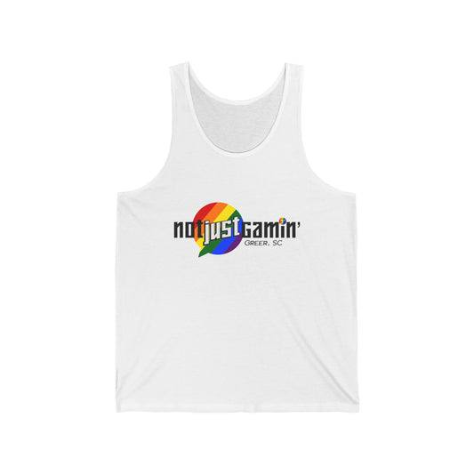 Not Just Gamin' Pride Unisex Jersey Tank