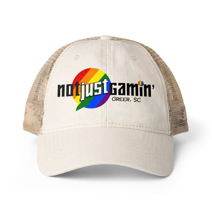 Not Just Gamin' Women's Pride Washed Mesh-Back Cap