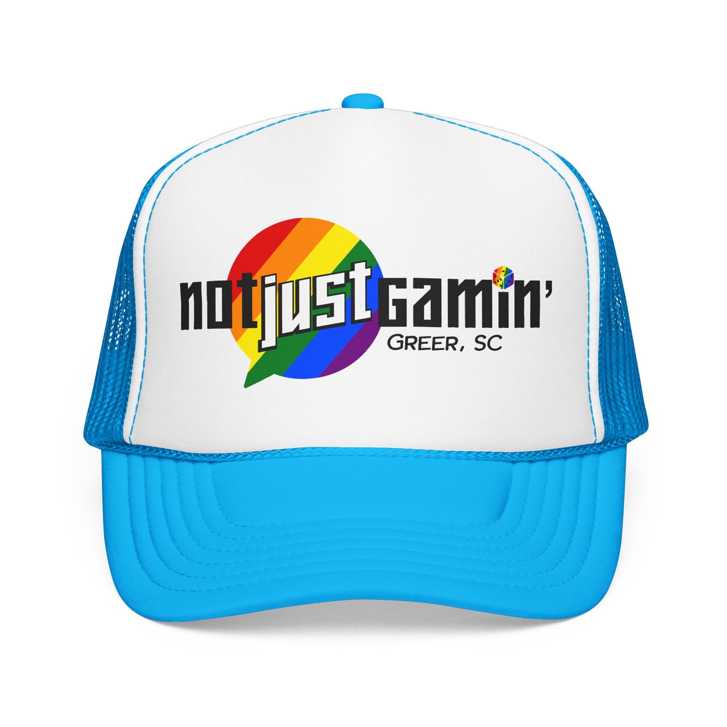 Not Just Gamin' Pride Foam Trucker Hat