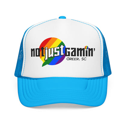 Not Just Gamin' Pride Foam Trucker Hat