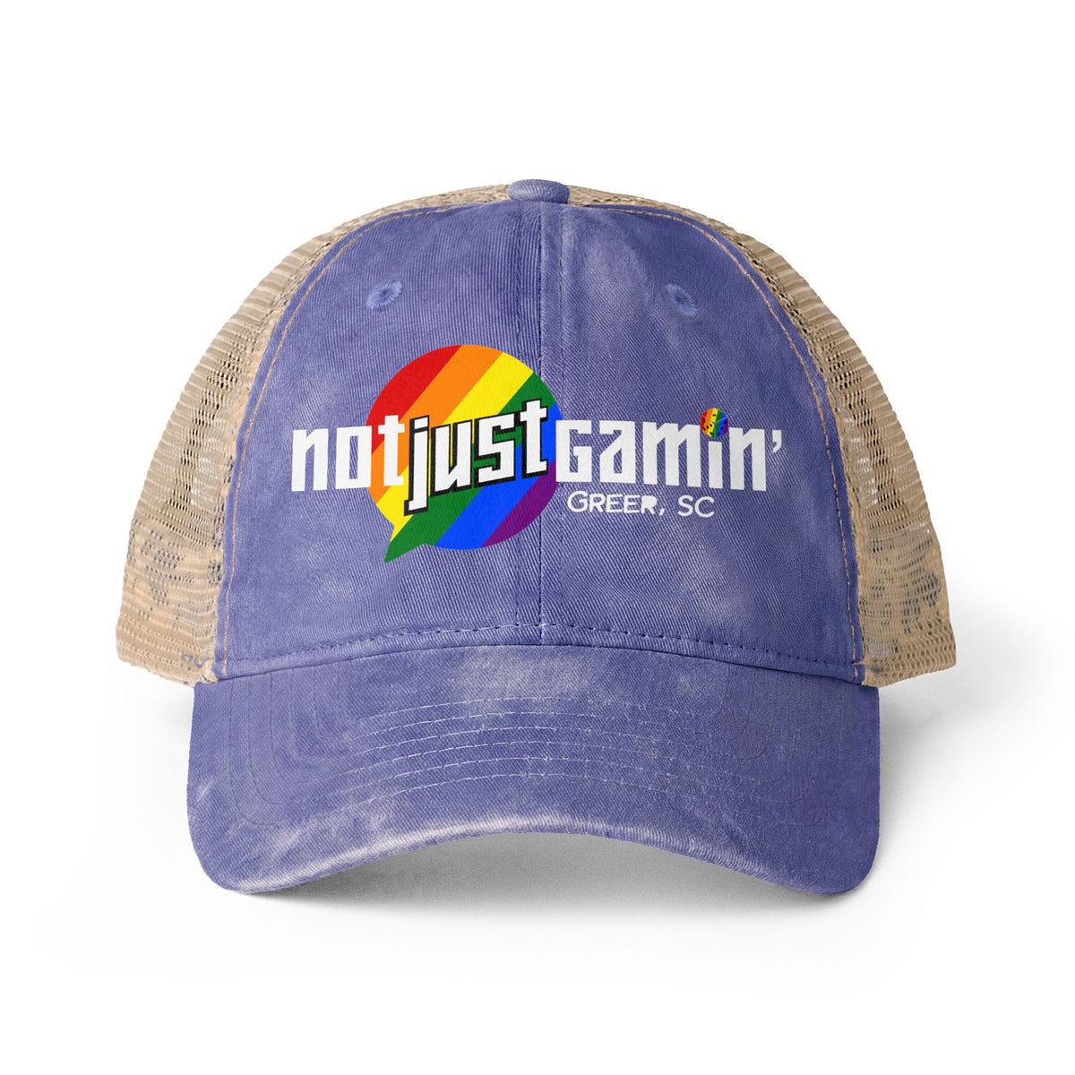 Not Just Gamin' Women's Pride Washed Mesh-Back Cap