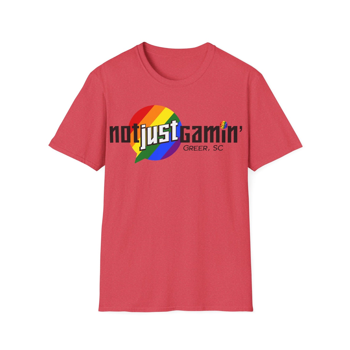 Not Just Gamin' Pride Unisex Softstyle T-Shirt