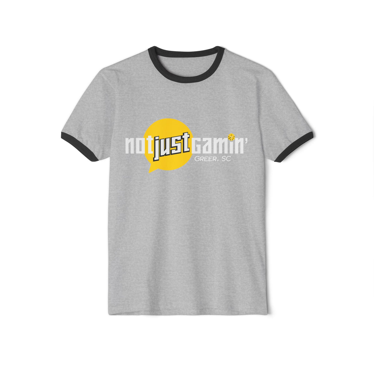 Not Just Gamin' Pride Unisex Cotton Ringer T-Shirt