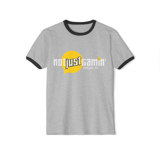 Not Just Gamin' Pride Unisex Cotton Ringer T-Shirt