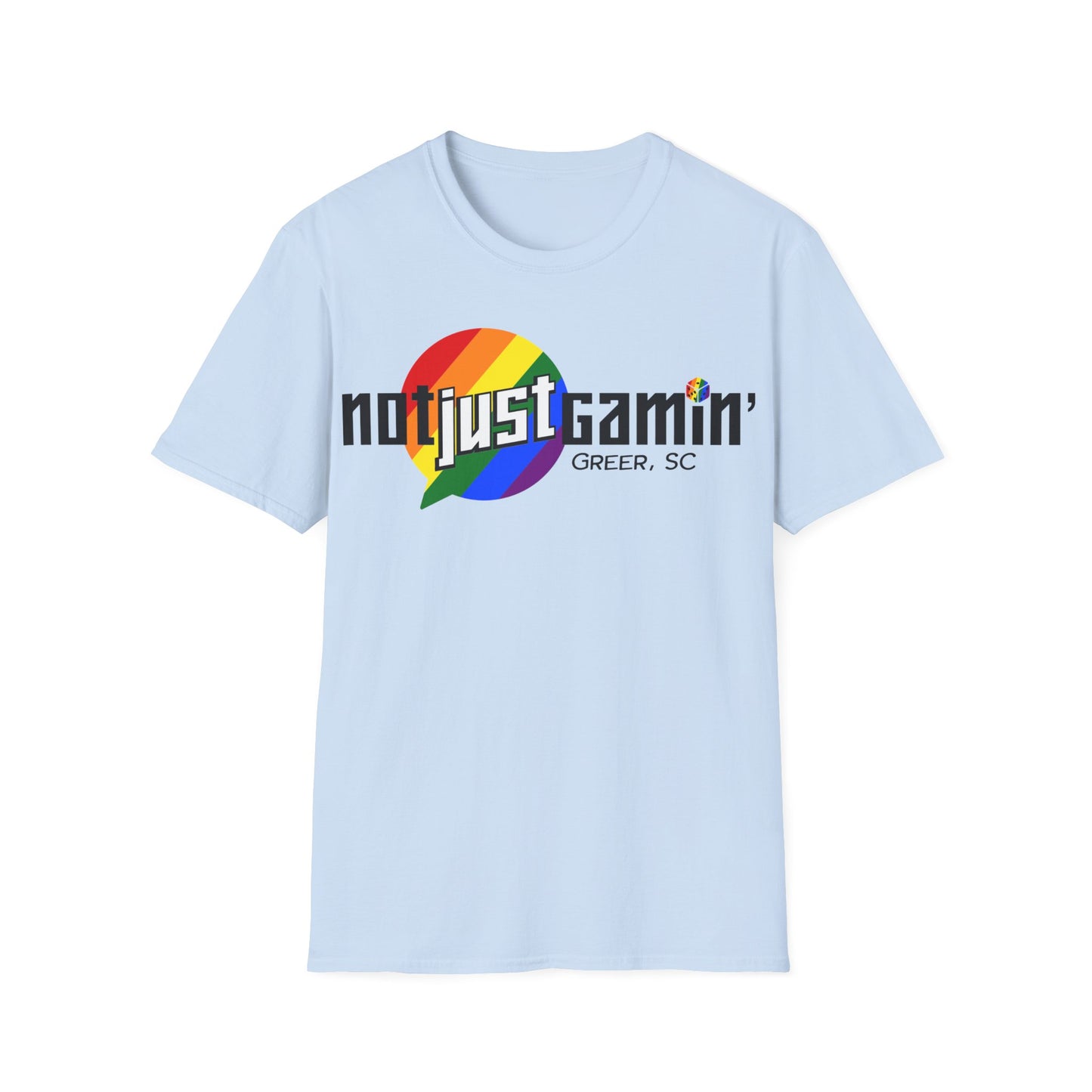 Not Just Gamin' Pride Unisex Softstyle T-Shirt