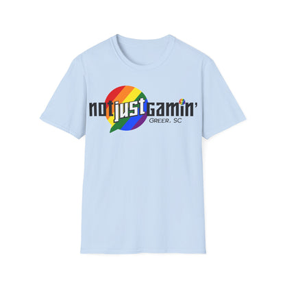 Not Just Gamin' Pride Unisex Softstyle T-Shirt