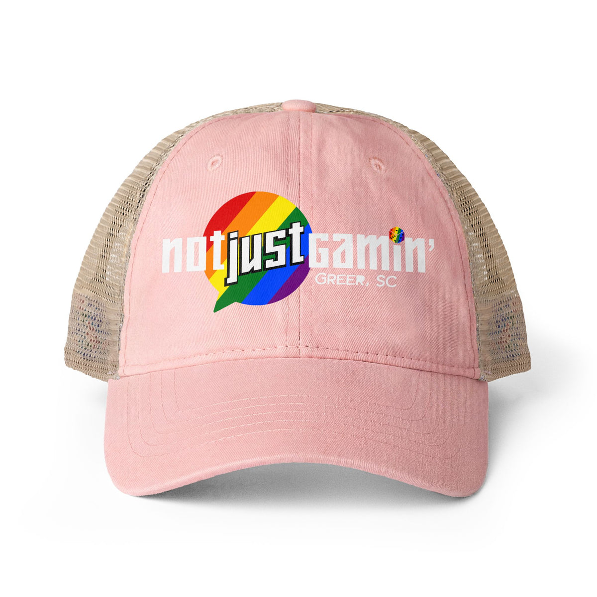 Not Just Gamin' Women's Pride Washed Mesh-Back Cap