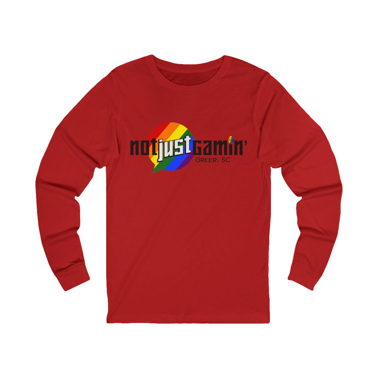 Not Just Gamin' Pride Unisex Jersey Long Sleeve Tee