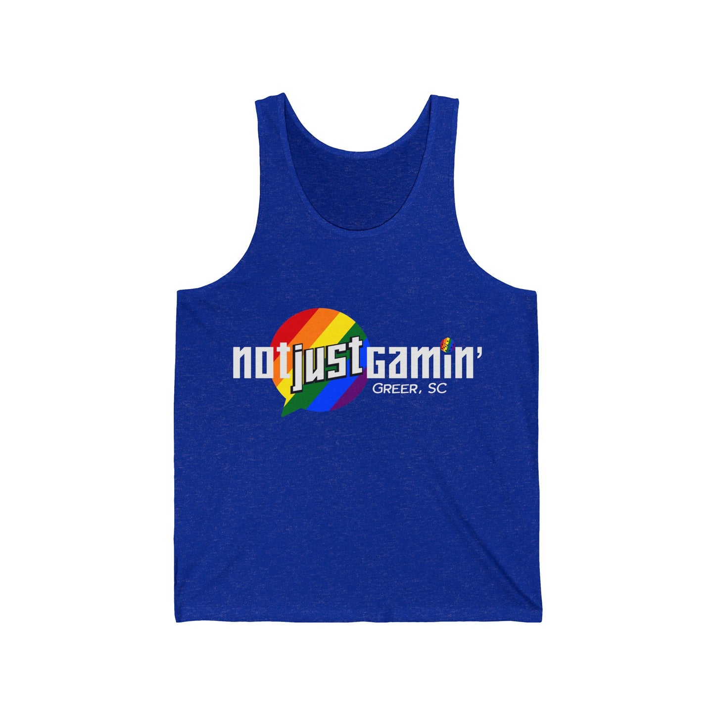 Not Just Gamin' Pride Unisex Jersey Tank