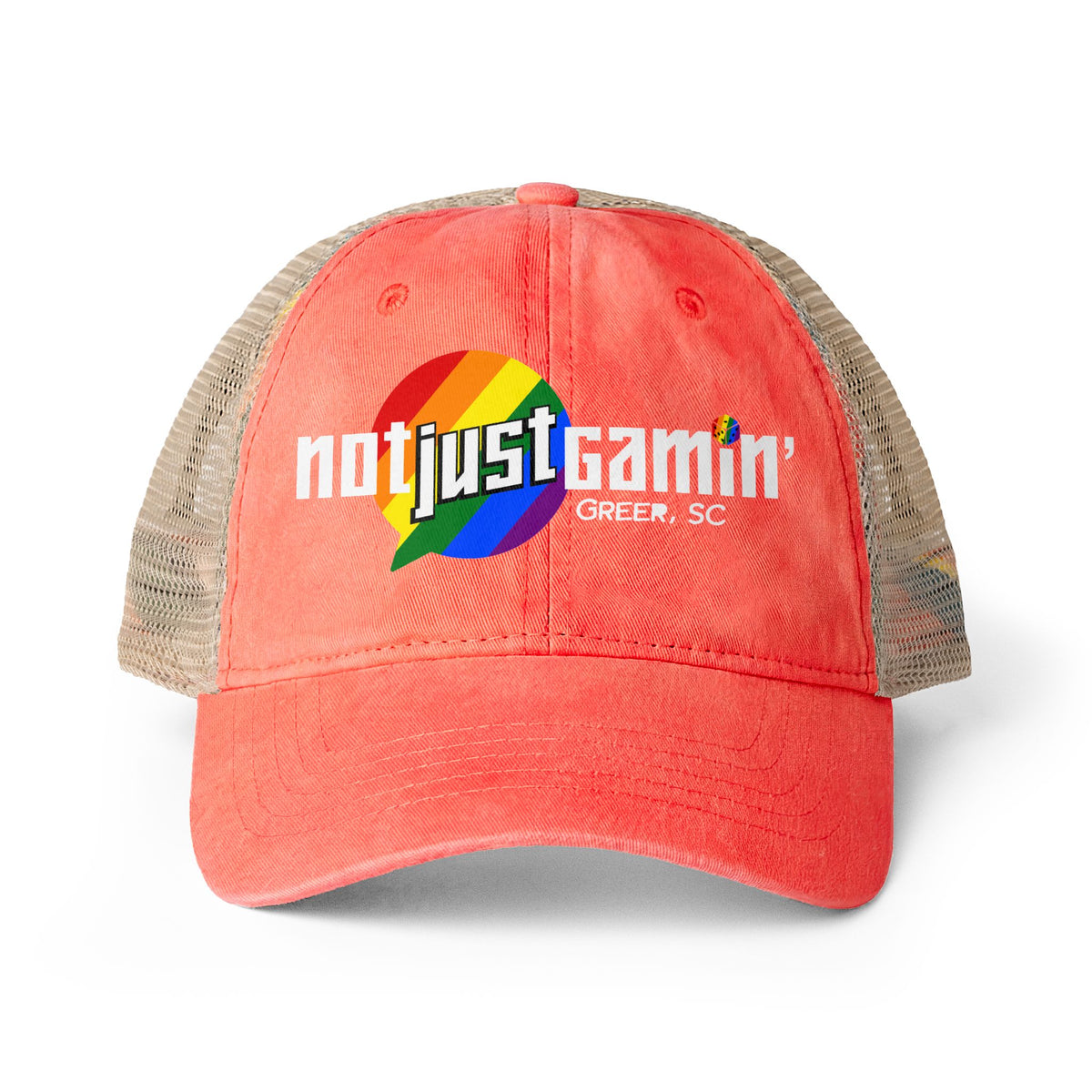 Not Just Gamin' Women's Pride Washed Mesh-Back Cap