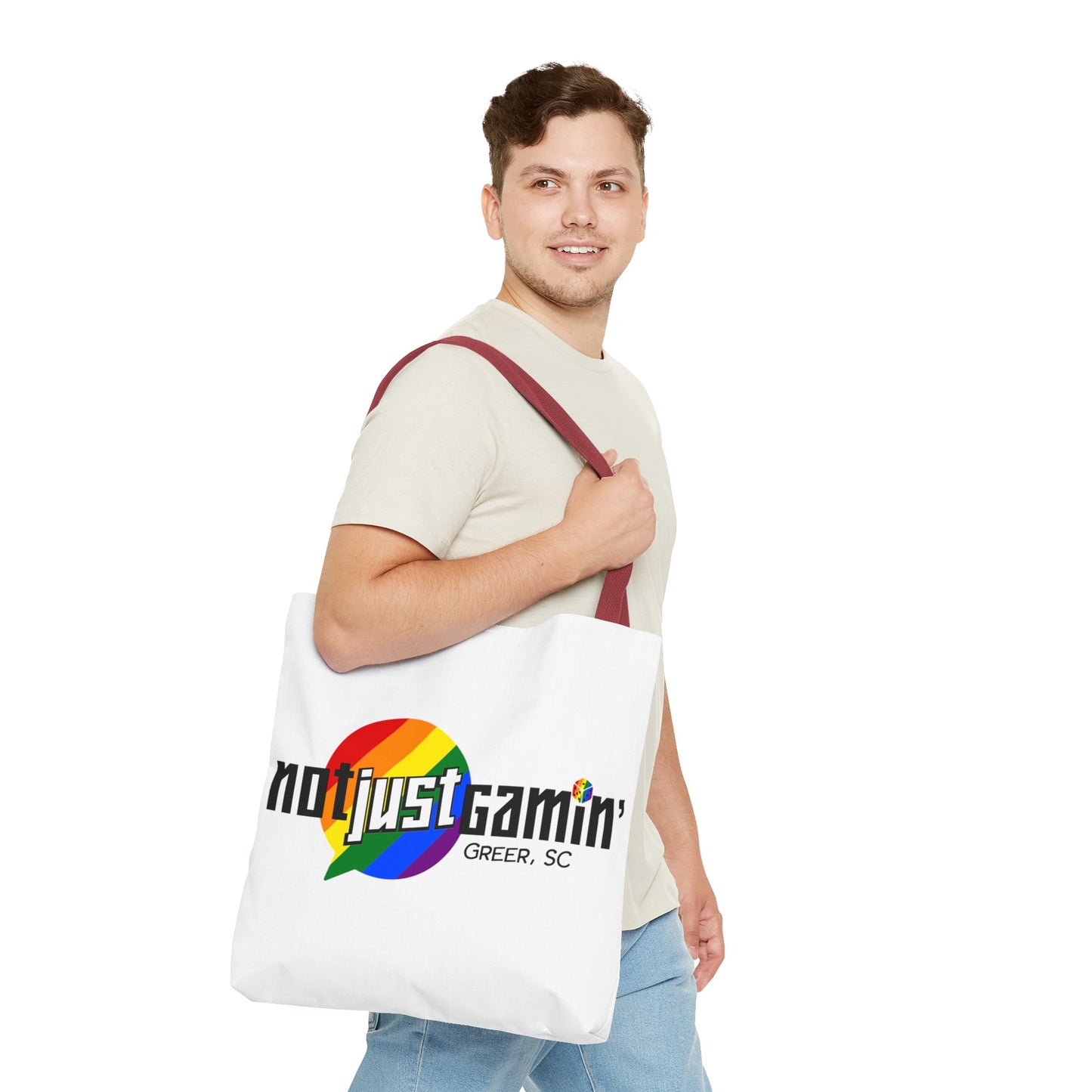 Not Just Gamin' Pride Tote Bags