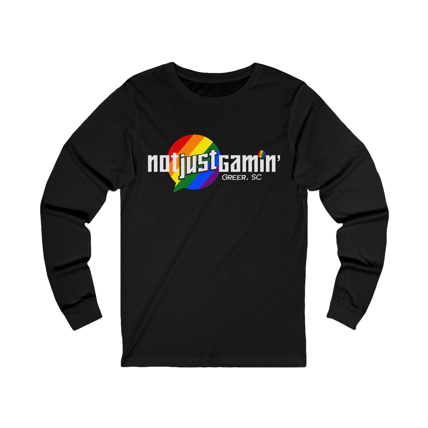 Not Just Gamin' Pride Unisex Jersey Long Sleeve Tee