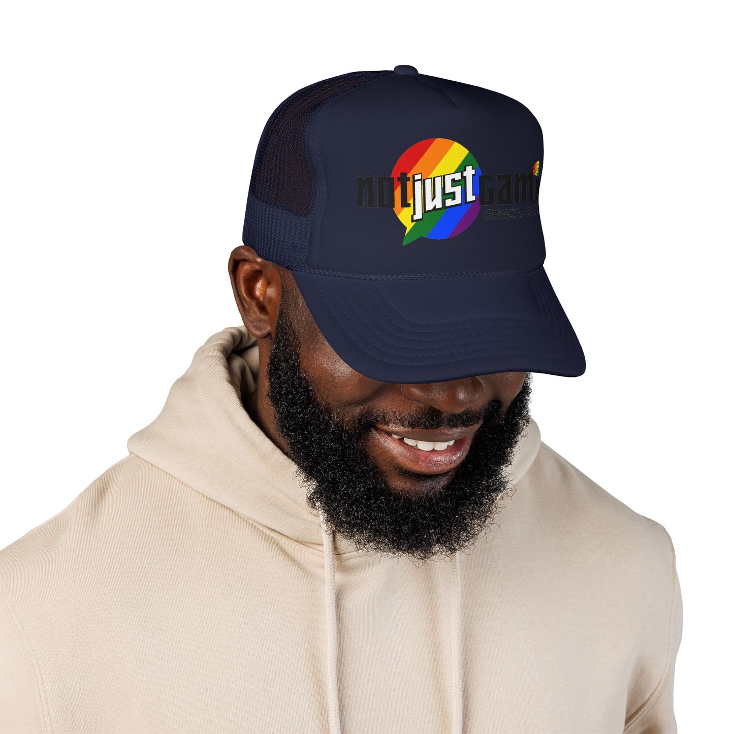 Not Just Gamin' Pride Foam Trucker Hat