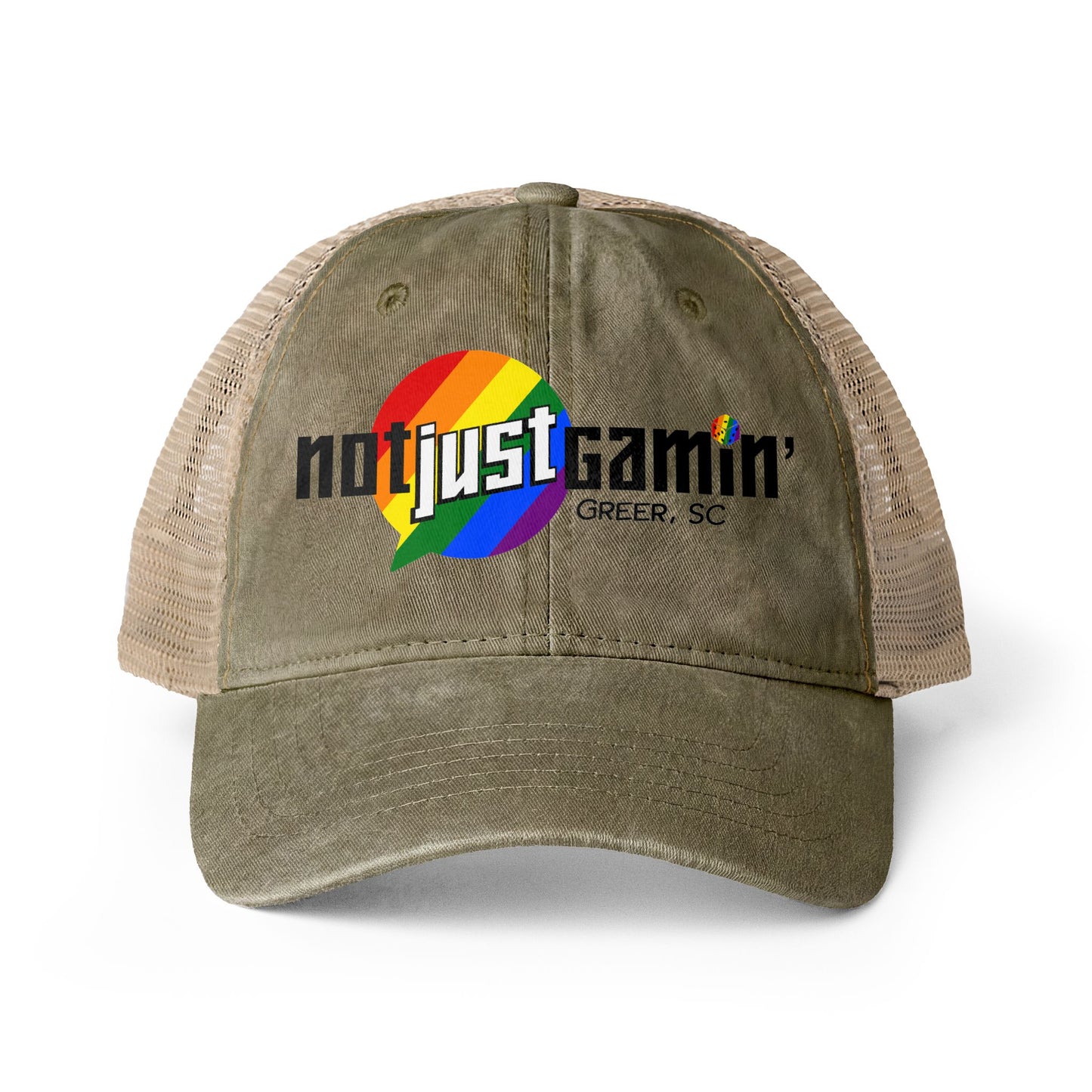 Not Just Gamin' Women's Pride Washed Mesh-Back Cap