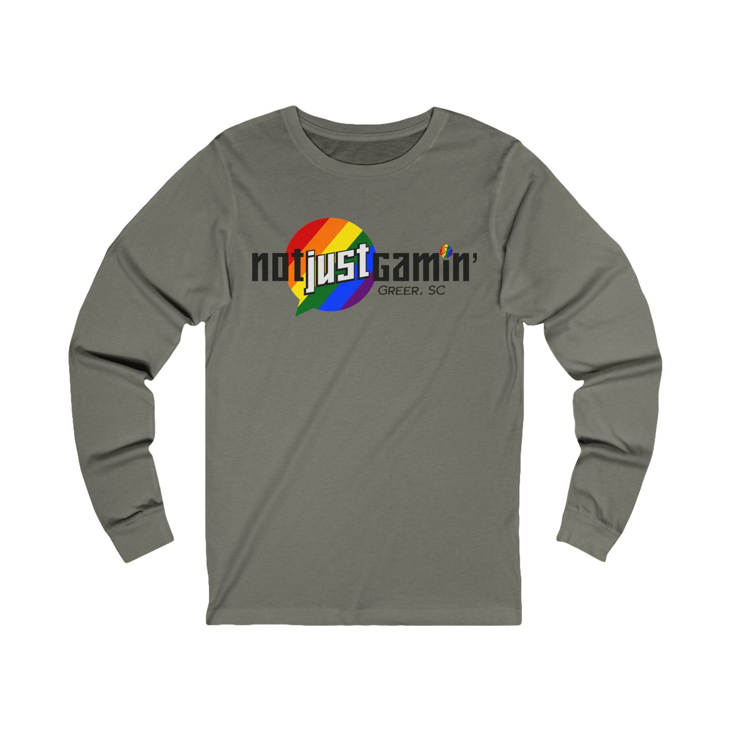 Not Just Gamin' Pride Unisex Jersey Long Sleeve Tee