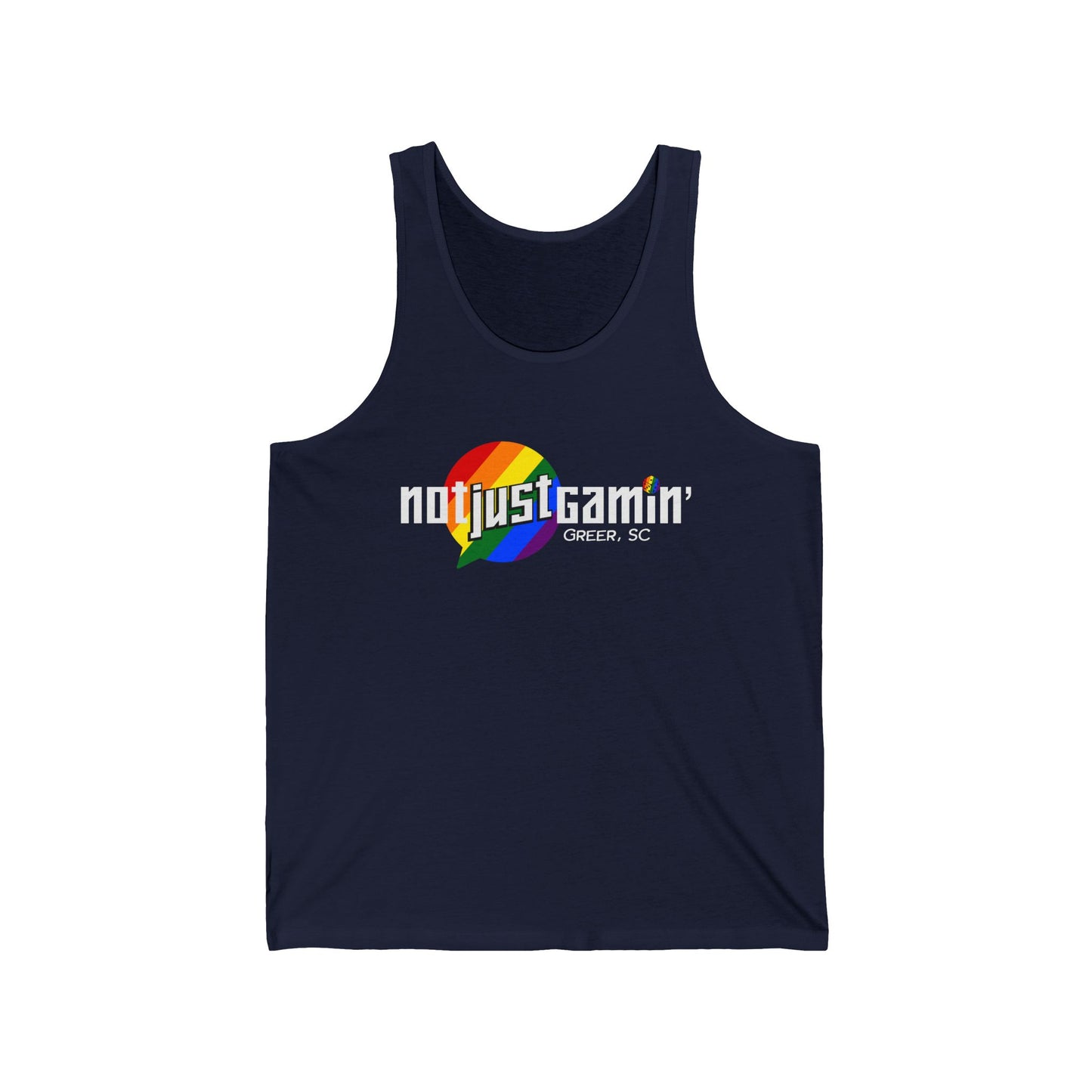 Not Just Gamin' Pride Unisex Jersey Tank