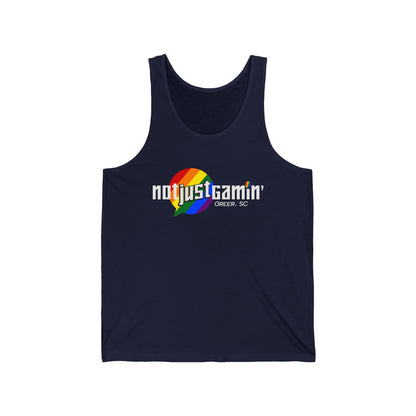 Not Just Gamin' Pride Unisex Jersey Tank