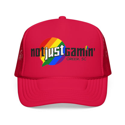 Not Just Gamin' Pride Foam Trucker Hat