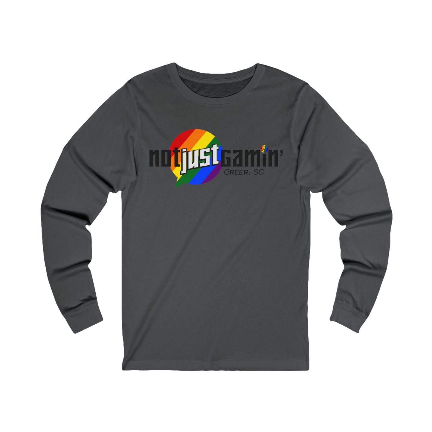 Not Just Gamin' Pride Unisex Jersey Long Sleeve Tee