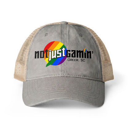 Not Just Gamin' Women's Pride Washed Mesh-Back Cap