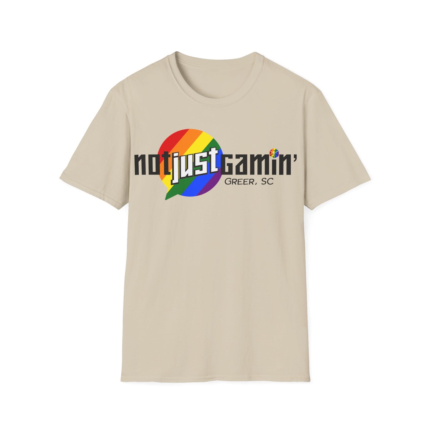 Not Just Gamin' Pride Unisex Softstyle T-Shirt