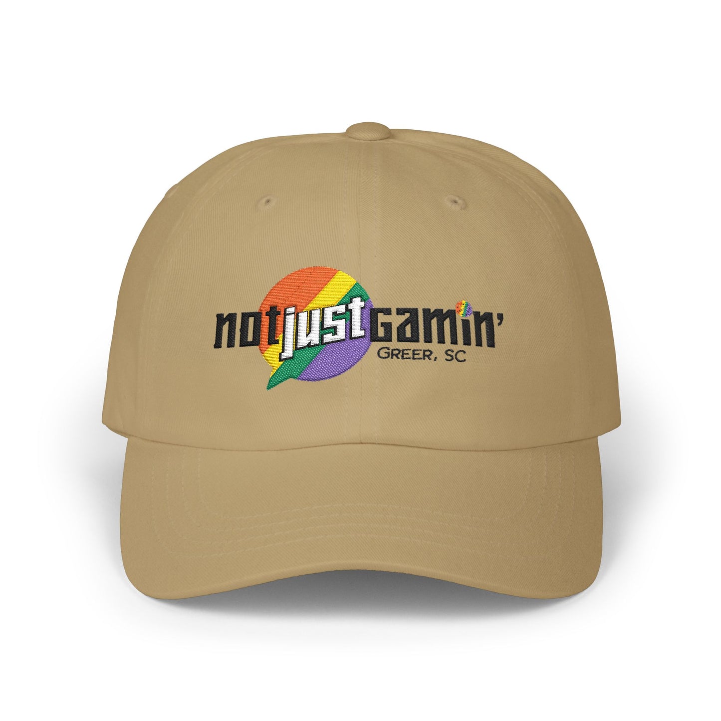 Not Just Gamin' Pride Embroidered Casual Baseball Hat