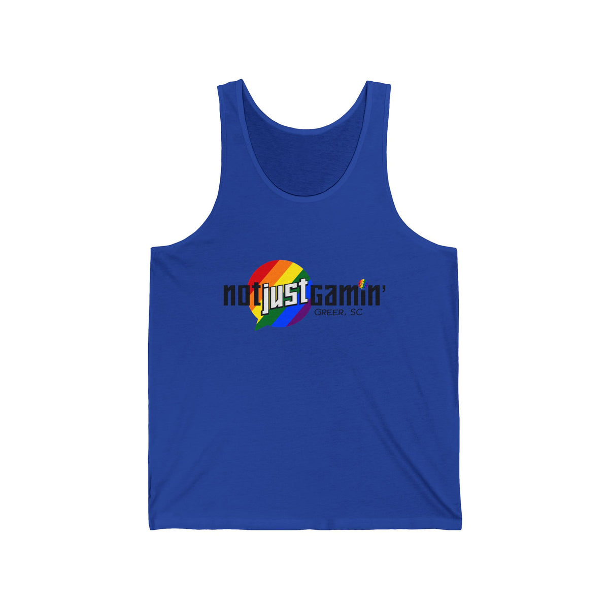Not Just Gamin' Pride Unisex Jersey Tank