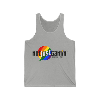 Not Just Gamin' Pride Unisex Jersey Tank