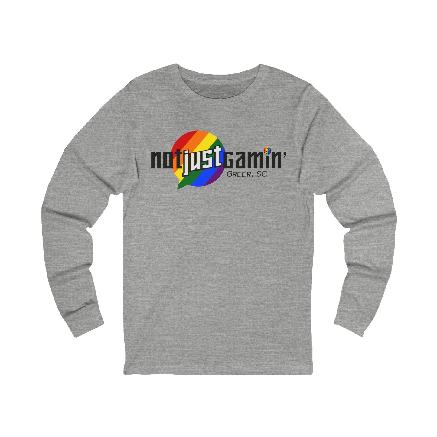 Not Just Gamin' Pride Unisex Jersey Long Sleeve Tee