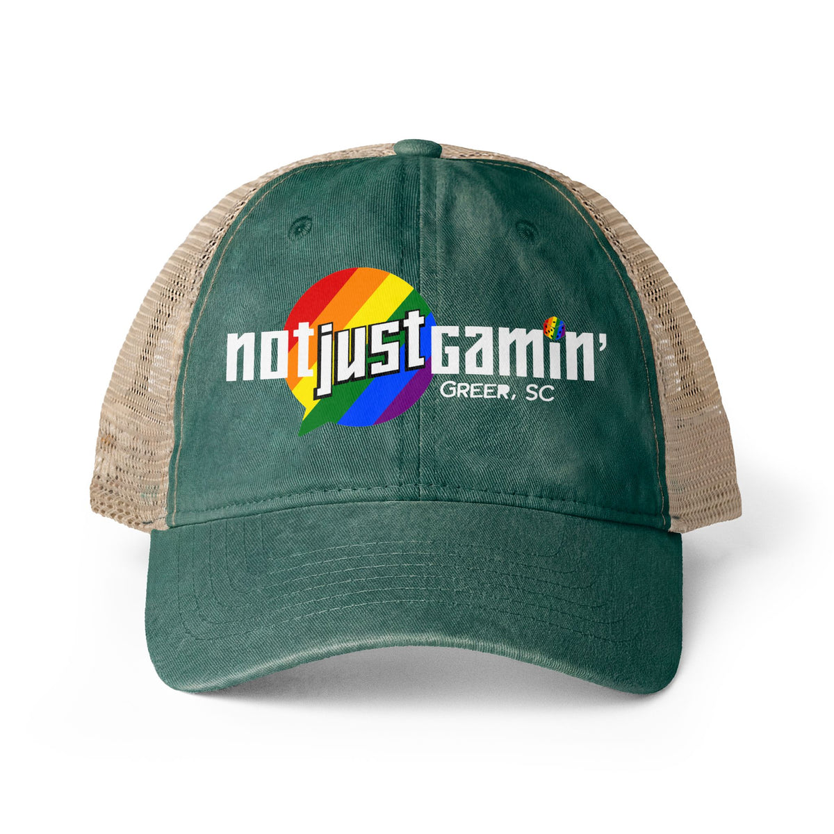 Not Just Gamin' Women's Pride Washed Mesh-Back Cap