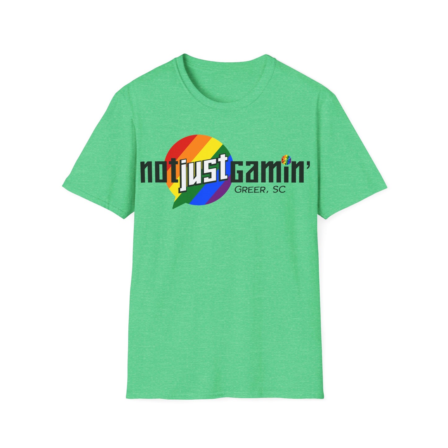 Not Just Gamin' Pride Unisex Softstyle T-Shirt