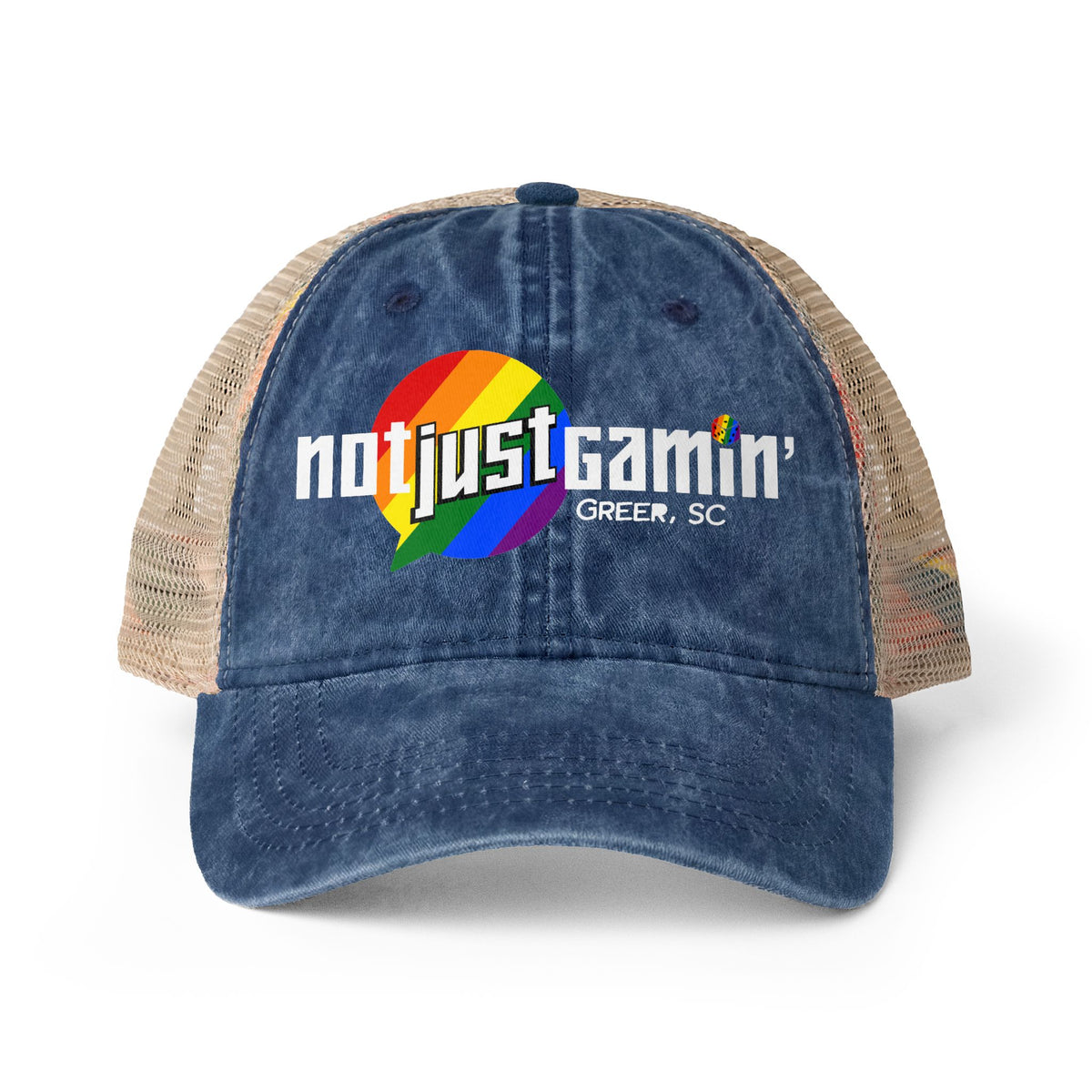 Not Just Gamin' Women's Pride Washed Mesh-Back Cap