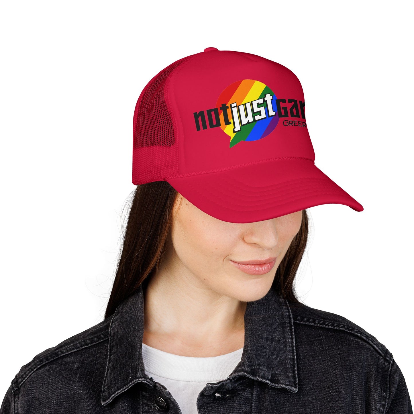 Not Just Gamin' Pride Foam Trucker Hat