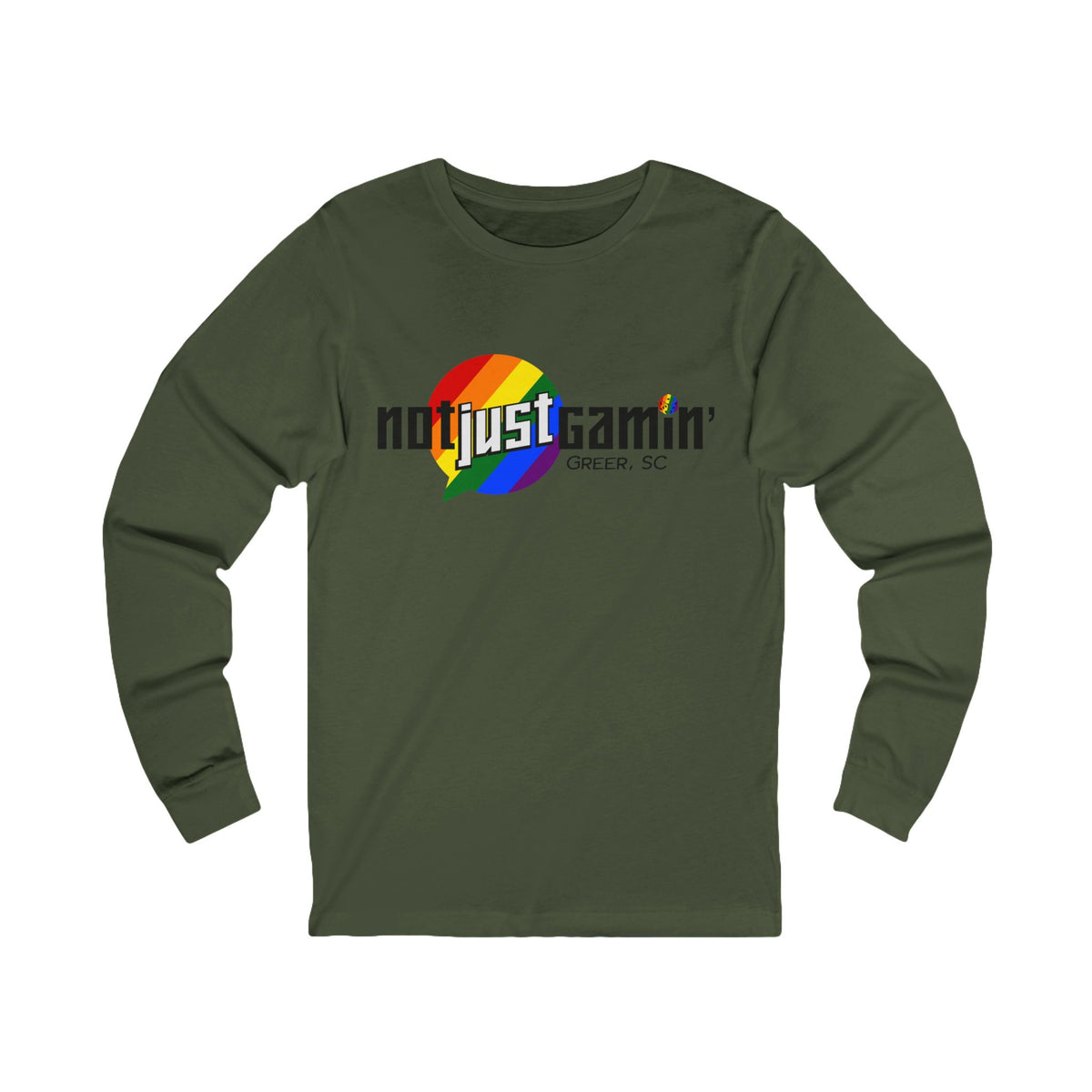 Not Just Gamin' Pride Unisex Jersey Long Sleeve Tee