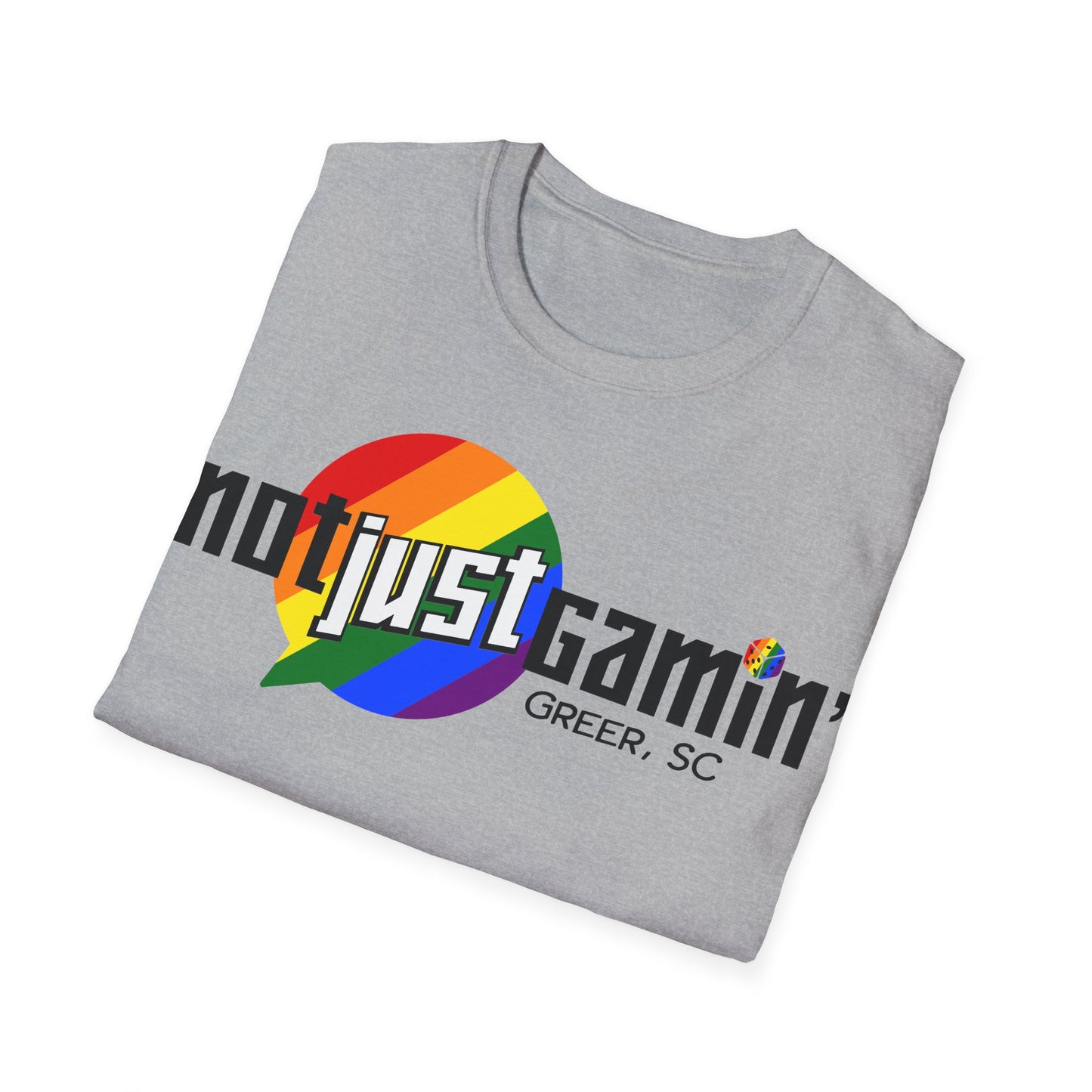 Not Just Gamin' Pride Unisex Softstyle T-Shirt