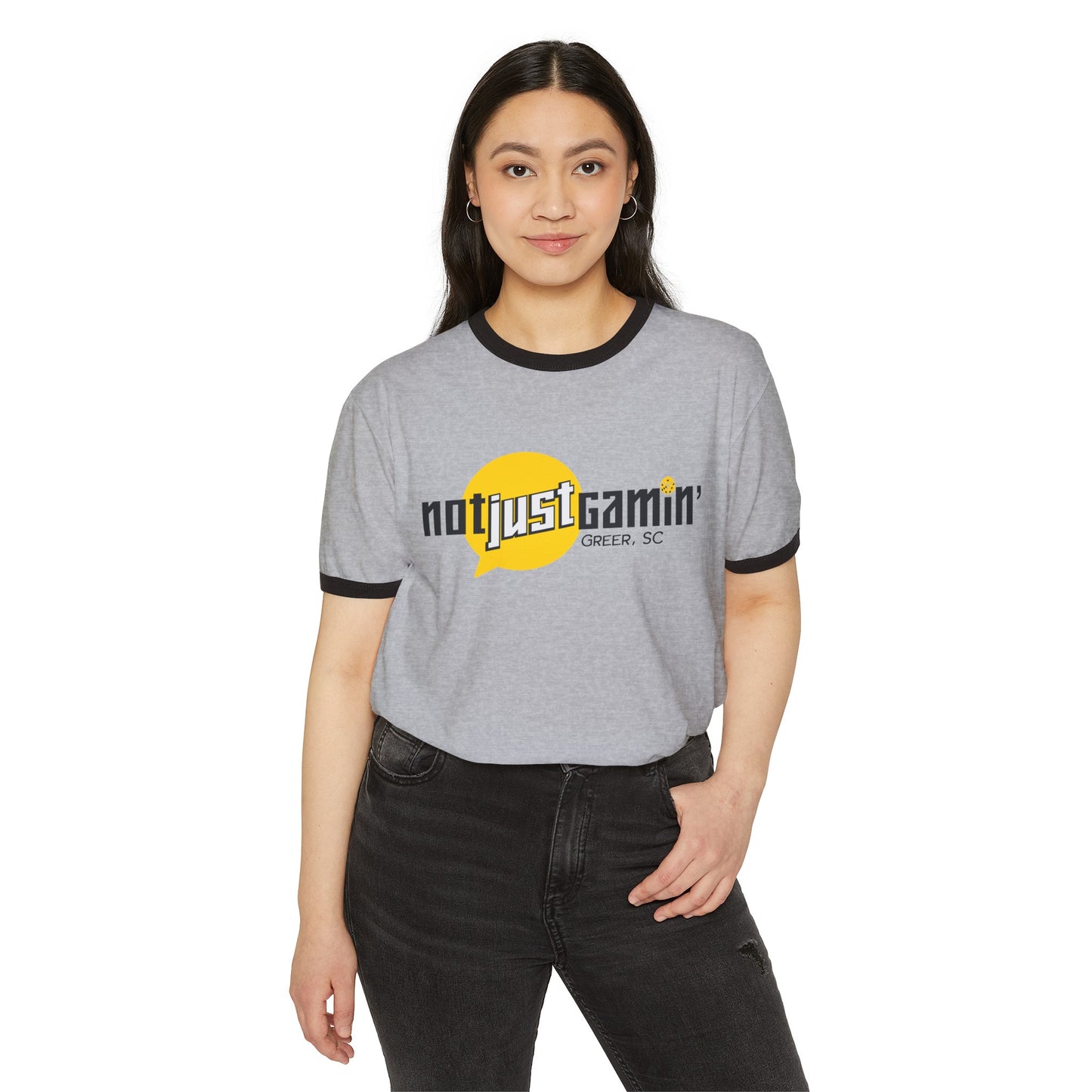 Not Just Gamin' Unisex Cotton Ringer T-Shirt