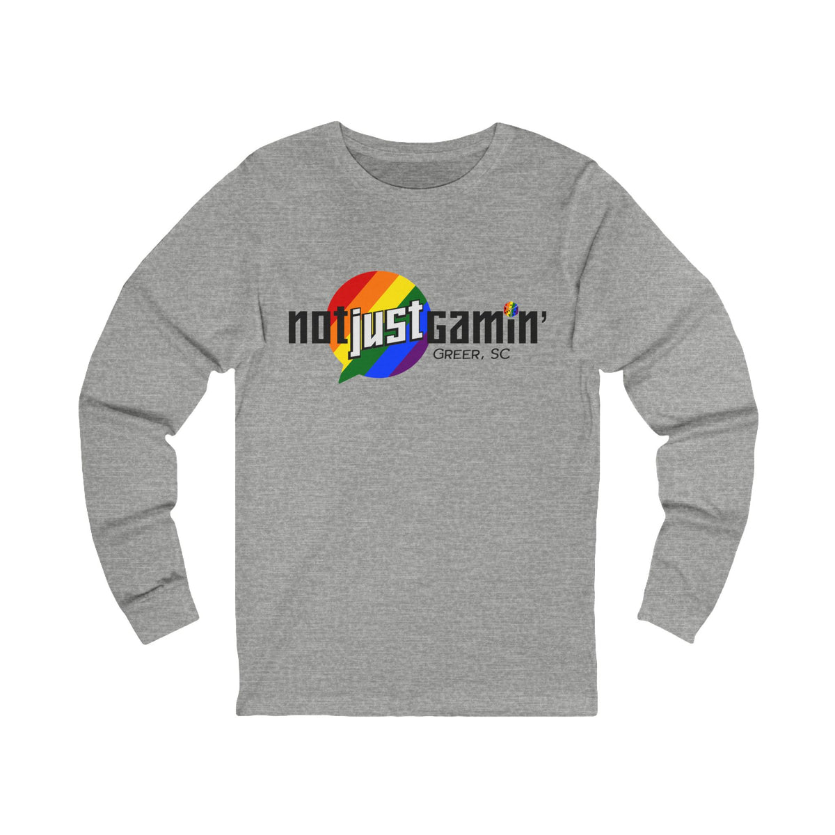 Not Just Gamin' Pride Unisex Jersey Long Sleeve Tee