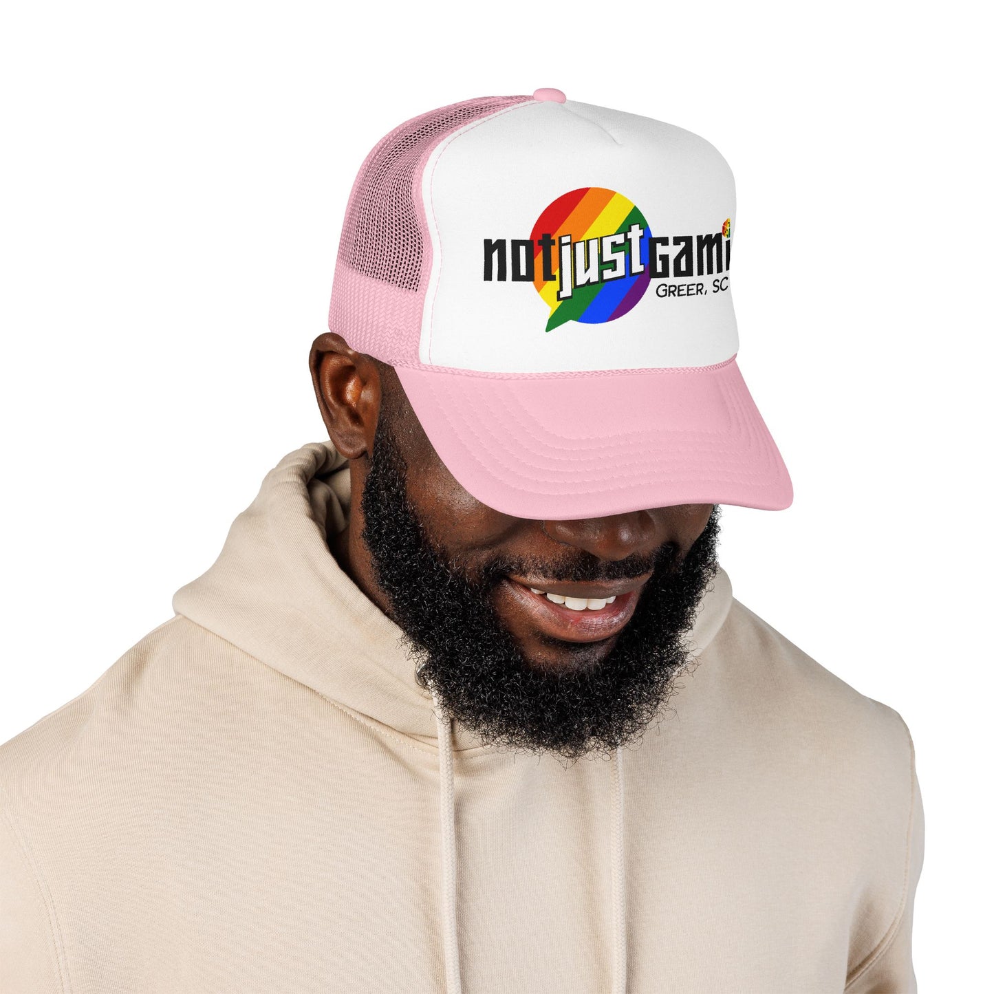 Not Just Gamin' Pride Foam Trucker Hat