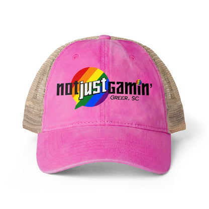 Not Just Gamin' Women's Pride Washed Mesh-Back Cap