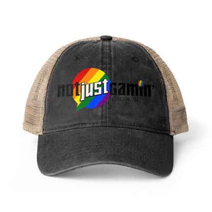 Not Just Gamin' Women's Pride Washed Mesh-Back Cap