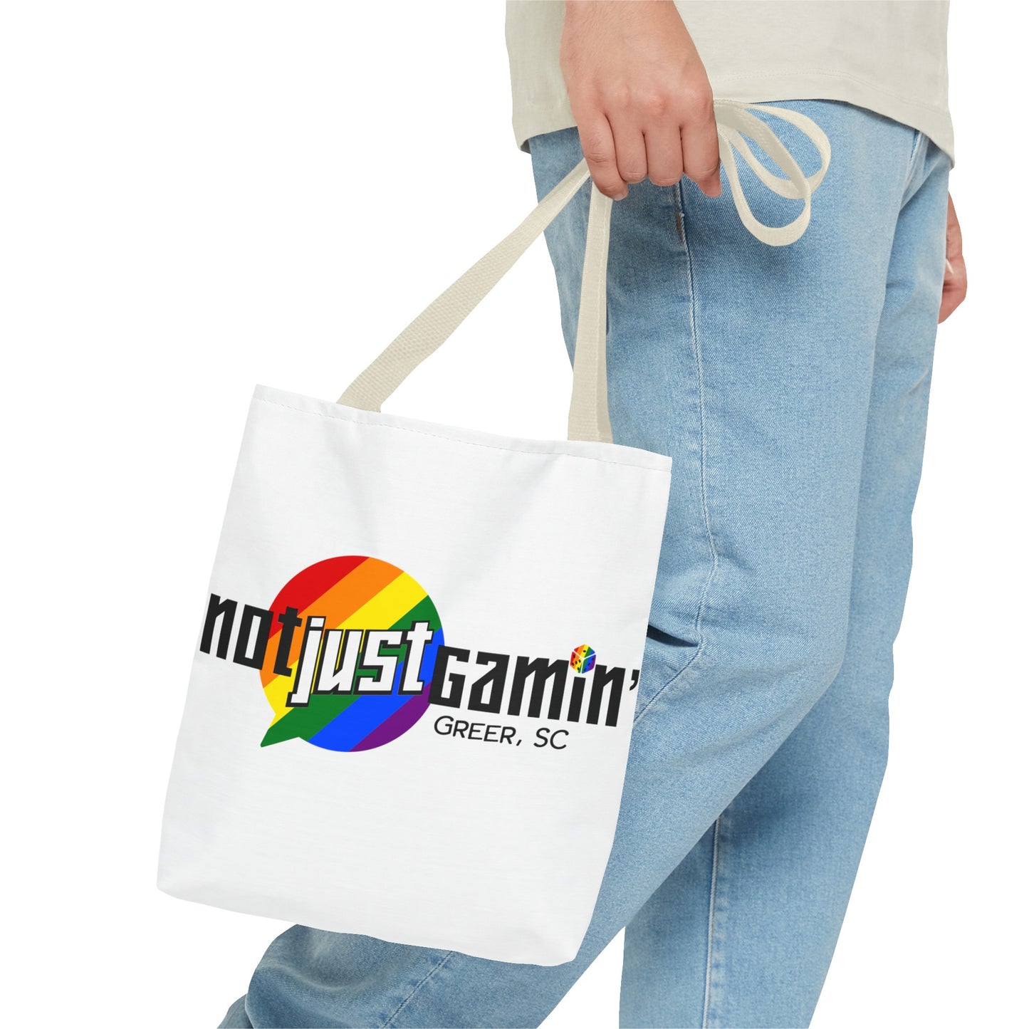 Not Just Gamin' Pride Tote Bags