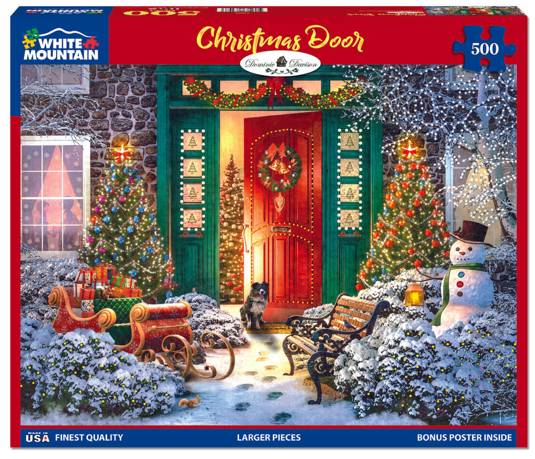 White Mountain Puzzles - Christmas Door