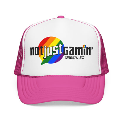 Not Just Gamin' Pride Foam Trucker Hat