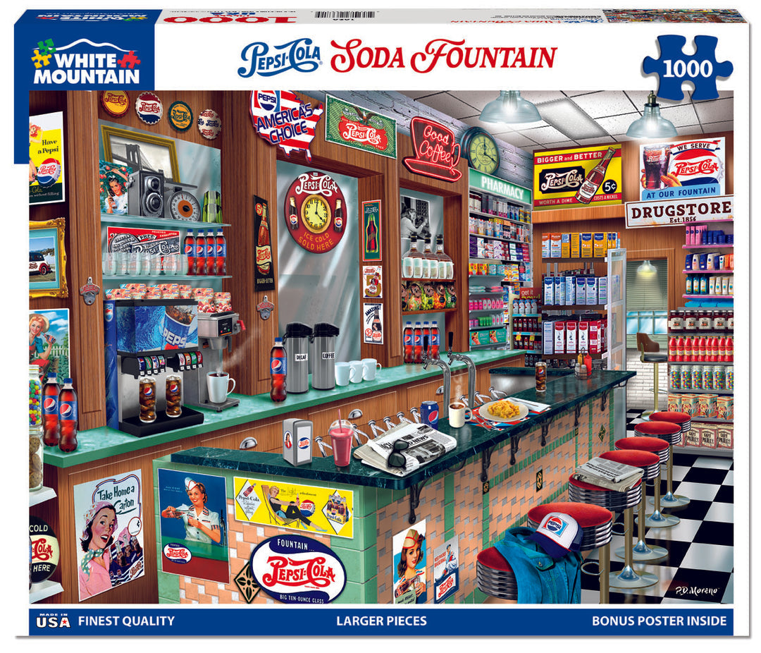 White Mountain Puzzle - Pepsi Soda Fountain