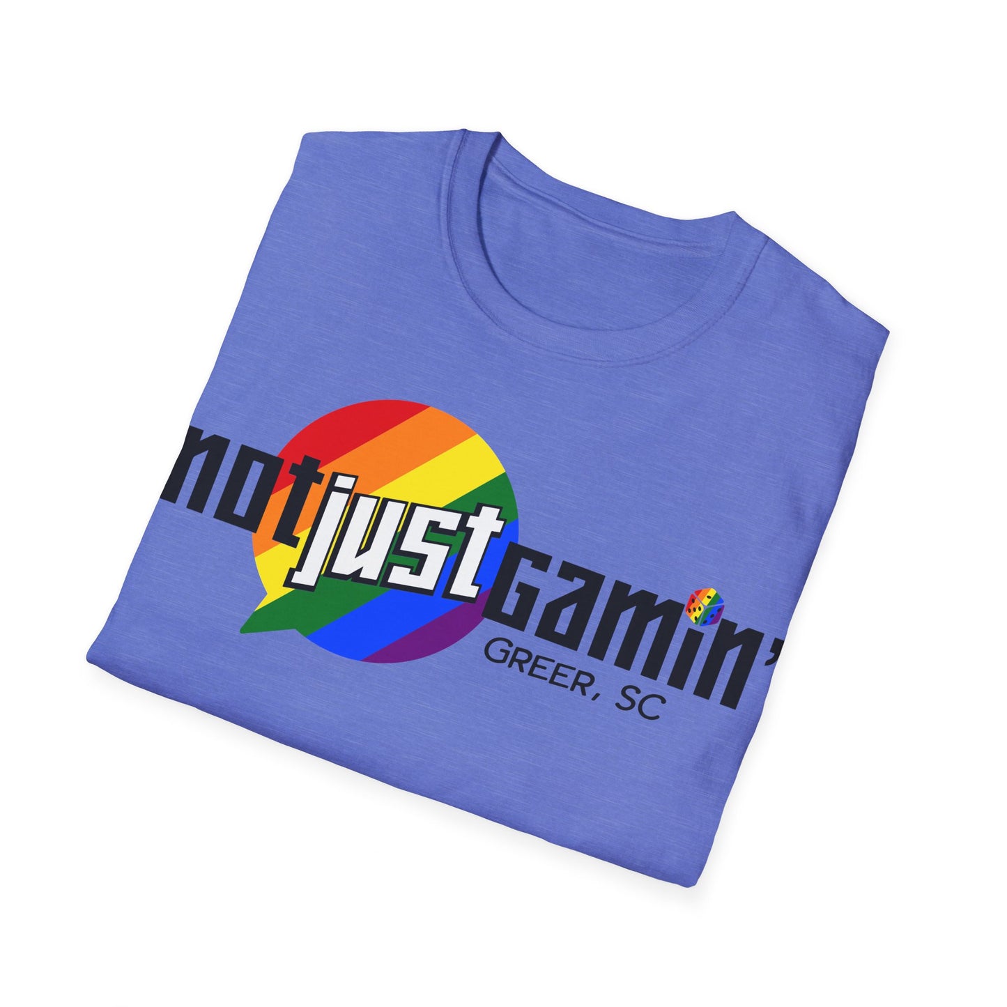 Not Just Gamin' Pride Unisex Softstyle T-Shirt