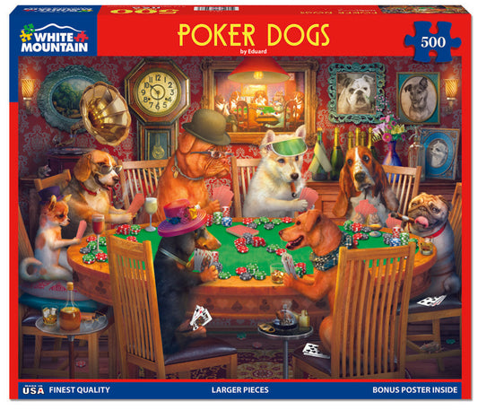 White Mountain Puzzle - Poker Dogs