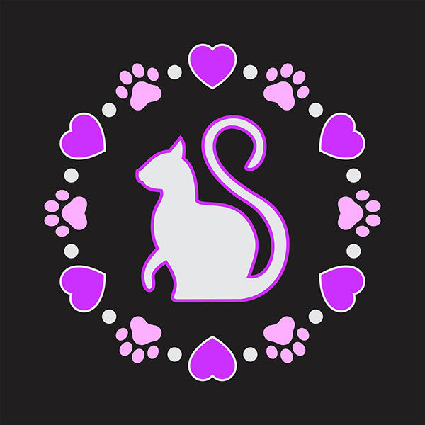Kitty Clacks Hearts Dice Bag