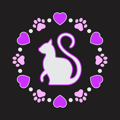 Kitty Clacks Hearts Dice Bag