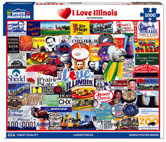 White Mountain Puzzle - I Love Illinois
